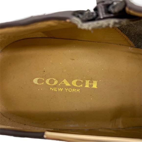 Coach Brown Leather Seneca Heeled Ankle Booties - Picture 6 of 10